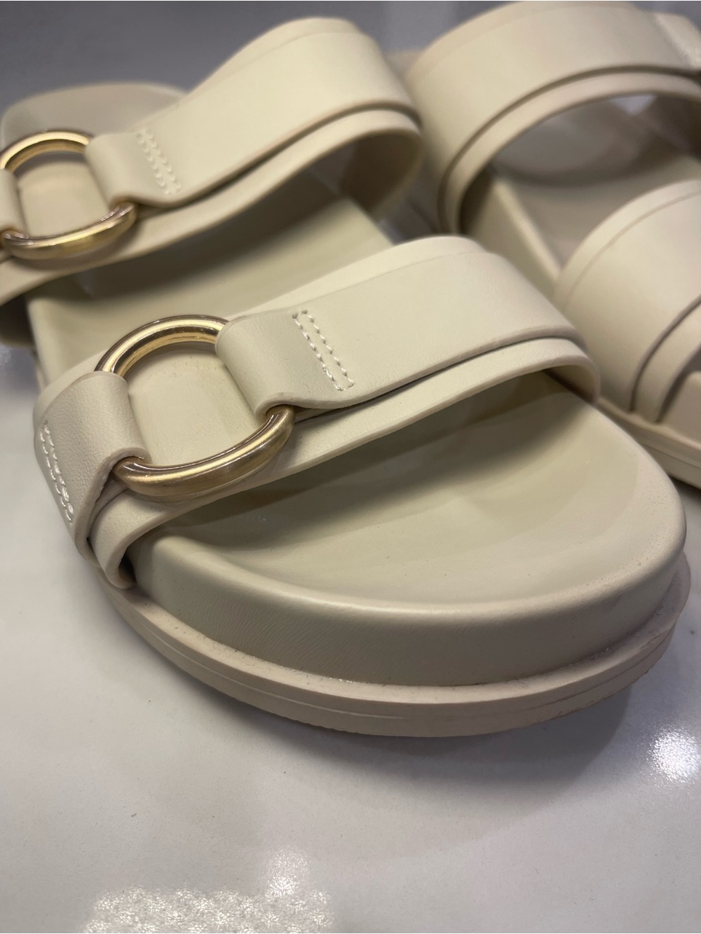 a.new.day Ivory Double Strap Slide Sandals - Picture 2 of 11